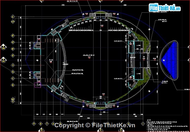 File cad,bản vẽ điện,bản vẽ kiến trúc,bản vẽ đường nước,khu vui chơi,Nhà hát tỉnh quảng ninh